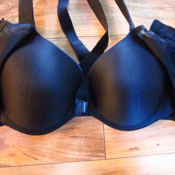 Victoria's Secret Black KNOCKOUT Front Zip Underwire Sports Bra size 34DDD - Picture 3 of 6
